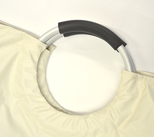 WENKO 3440001100 Wäschesammler Jumbo Stone – Multifunktionstasche , Fassungsvermögen 69 L, Polyester, 38 x 72 x 38 cm, Beige - 2