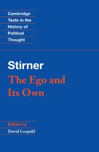 Stirner: The Ego and its Own Paperback (Cambridge Texts in the History of Political Thought) por Stirner