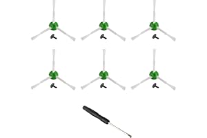 MIRTUX Kit de 6 Cepillos Laterales Compatible con Roomba Serie E, i y J - Recambios para Roomba Serie E5, E6, i1, i3, i3+, i7, e5154, e5158, j7- Repuestos para Roomba - Accesorios de Alta Calidadd