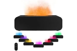 KIMIGO Diffusore di Oli Essenziali con Effetto Fiamma,Diffusore Profumo Ambiente con Telecomando,umidificatore con timer,7 colori LED,adatto per camera da letto,lavoro,meditazione,relax e yoga (250 ml)