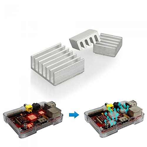 Ganvol 3er Set Kühlkörper Kühler Set für Raspberry Pi Model A / Model B 1 1+ 2 3 / Computer Module / Zero, Arduino
