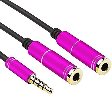 Audio Splitter, 3.5mm Audio Cable Male to 2*3.5mm Female Stereo Auxiliary Y Splitter Extension Cable for Speaker and Headphones,Smartphones &amp; MP3 Players