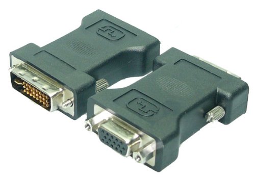 DVI / VGA Adapter [1x DVI-Stecker 24+5pol. - 1x VGA-Buchse] Schwarz Goobay