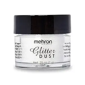 Mehron Makeup GlitterDust (.25 oz) (Opalescent White)