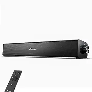 Sound bar, Foxnovo Soundbar for TV 20W Portable Soundbar Home Theater Soundbar Wireless & Wired Bluetooth Sound Bars with Remote Control for TV Tablets Cell Phone