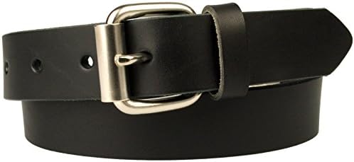 3cm Leather Jeans Belt - Roller Buckle - Made IN UK