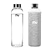 Produktbild MIU COLOR® Stilvolle tragbare 550ml Glasflasche mit Nylon Tasche Trinkflasche für Auto onhe Teesieb, grau
