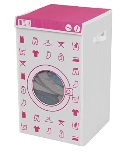 Dynamic24 Wäschetruhe Waschmaschine rosa