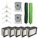 Produktbild Upxiang Ersatz Zubehör für iRobot Roomba i7 i7 + / i7 Plus E5 E6 E7 Staubsauger Roboter Hepa Filter Filterbeutel Seitenbürste Hauptbürste Set Ersatzteile (A)