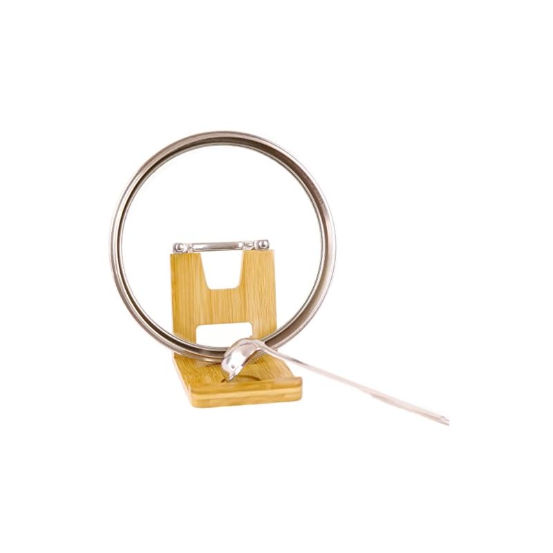 Topfdeckelhalter und Löffelablage aus hochwertigem Bambus. Innovativer