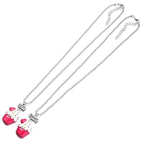 Pack Best Friends Pendant Friendship Necklaces Set For Childrens