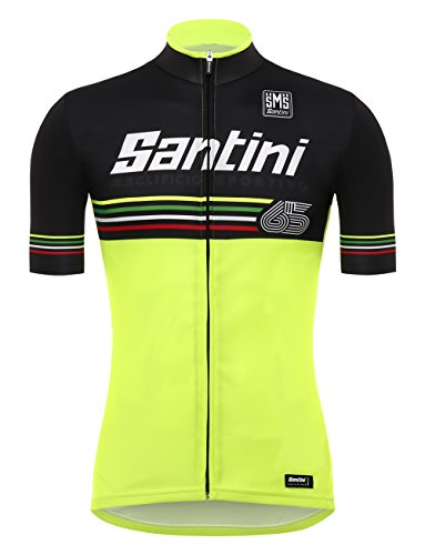 Santini Beat - Camiseta de Manga Corta para Hombre, Hombre, Beat, Amarillo, XL