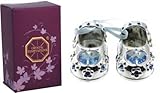 Christening Baby Boy Gift Silver Plated Baby Shoes with Swarovski Elements