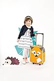 Lässig Trolley Kindertrolley stabil Reisegepäck Kinder Reisekoffer Koffer mit Packriemen, Reißverschlussfach, Namensschild, Little Tree Fox - 6