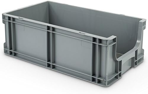 Euro container, 500 mm x 290 mm x 180 mm, with viewing window, 16 litres