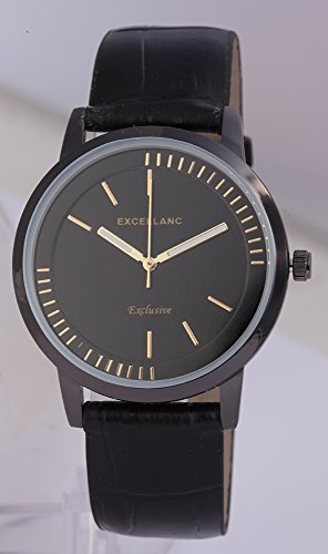 Excellanc Herren analog Armbanduhr mit Quarzwerk 295071000198 Metallgehuse mit Kunstleder Armband in Schwarz und Dornschliee Ziffernblattfarbe Schwarz Bandgesamtlnge 23 cm Armbandbreite 20 mm Excellanc Herren analog Armbanduhr mit Quarzwerk 295071000198 Metallgehuse mit Kunstleder Armband in Schwarz und Dornschliee Ziffernblattfarbe Schwarz Bandgesamtlnge 23 cm Armbandbreite 20 mm