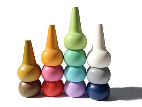 Studio Skinky 12 Stackable Playon Crayons - Pastels by Studio Skinky