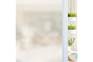 Qualsen Vinilo para Ventanas Privacidad Autoadhesiva Adhesiva vinilos para Cristales Translúcida con Electricidad Estática 90 x 200 cm