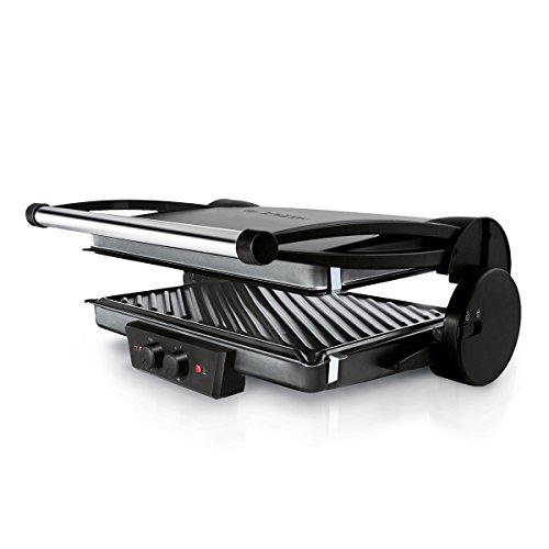 Bosch TFB4431V Kontaktgrill (2000 W, 3 Grillpositionen, zwei separate Temperaturregler für obere / untere Grillplatte), smoke silber / anthrazit - 5