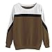 Produktbild togel Frauen Long Sleeve Lässige Stitching Sweatshirt Pullover Top Bluse Kapuzenpullover Damen Weihnachtspullover Strickjacke Hoodie Sweatshirt übergroße Pullover Rollkragenpullover
