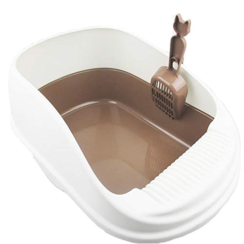 Preisvergleich Produktbild Carmel Katzentoilette Topf Sand Katzenstreu halb-geschlossen Katzentoilette Bentonit Katze Sand Topf Katzentopf Schicken Katzenstreu