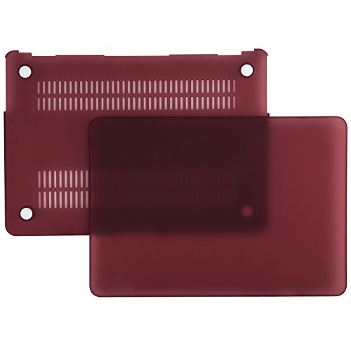 MOSISO Ultra Slim Plastik Hartschale Schutzhülle Snap Case für MacBook Air 11 Zoll (A1370 / A1465), Marsala Rot - 7