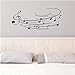 Produktbild Qqasd Tabs und Notizen Muster abnehmbare Wandaufkleber für Musik Wohnzimmer Home Art Decor Vinyl Wandtattoos Schlafzimmer 57x25 cm