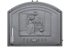 Sellon24® Backofentür aus Gusseisen Ofentür Pizzaofentür Garten Grill Brotofen H1210