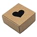 Produktbild 6.5x6.5x3cm 20 Stück Braun Kraftpapier Kasten Für Süßigkeiten Schokolade Keks Kindertag Hochzeit Brotzeit Verpacken Schachtel Klein Geschenken Büchse Herz Aushöhlen Faltschachtel