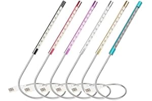 WOOSHOP Flexible Usb 10 LED Lampe LED Lumière Clavier Ordinateur Portable USB LED Lampe pour PC Notebook Laptop Portable LED Lampe (Classe énergétique A+) Woosh