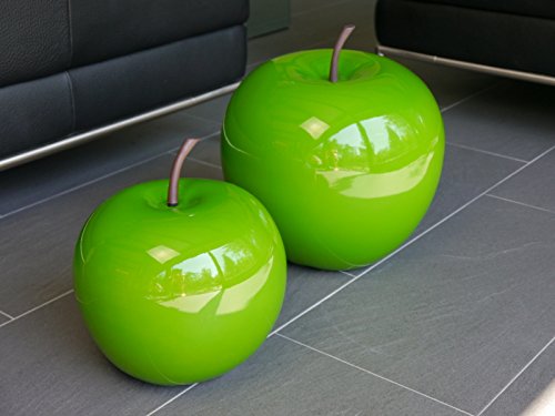 Deko-Artikel Apfel Ø25x H29cm aus Fiberglas in Hochglanz grün, Dekoration, Hochglanz, Deko-Obst - 2