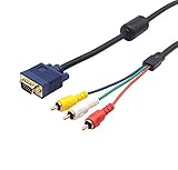 cable vga rgb pc tv Ideal para equipo de cine en casa con reproductores de DVD y Blu-ray y HDTV