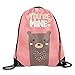 Produktbild uykjuykj Tunnelzug Rucksäcke, Youre Mine Bear Sackpack Drawstring Backpack Waterproof Gymsack Daypack for Men Women Youre Mine bear10 Lightweight Unique 17x14 IN