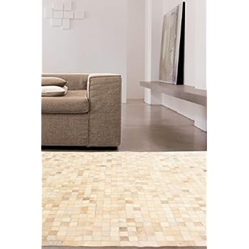 Amazon De Abc 9010768 Teppich Leder Beige 120 X 60 X 0 8 Cm