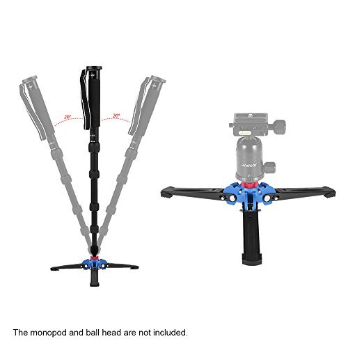 Andoer Tres Piernas Mini trípode Monopie Cámara Estudio Soporte del Unipod Base Apoyo con Tornillo de 3/8