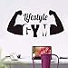 Produktbild Yologg 59X28 Cm Lifestyle Sport Gym Wandaufkleber Zitate Diy Vinyl Abnehmbare Fitness Muskeln Dekor Wasserdichte Sport Aufkleber Für Schlafzimmer Wohnzimmer