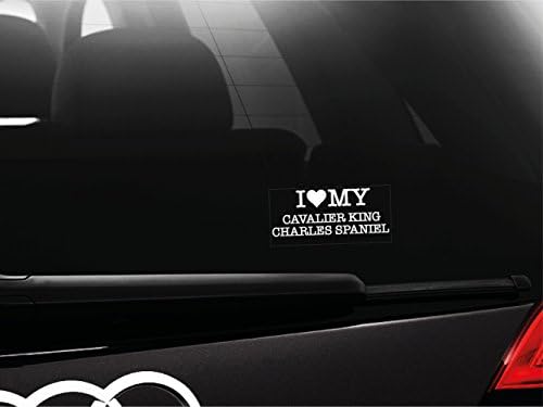 I Love My Cavalier King Charles Spaniel Car Bumper Window Sticker