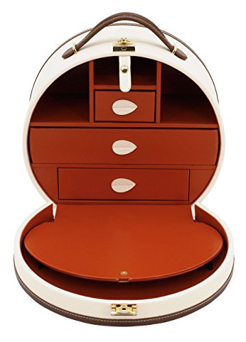 Friedrich|23, Schmuck- und Make-Up-Koffer, Feinsynthetik, 26 x 14 x 22,5 cm, Klickverschluss, Mit Spiegel, Ascot - 4