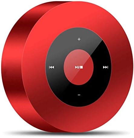 Hootiny Wireless Smart Speaker Bluetooth Touch Screen Mini Portable Card Bass Payment Collection Waterproof Belt Call Multifunction,red