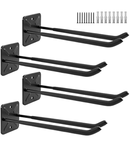 OSROENE Garagen-Aufhänger Set (2 Stück) - Für Rasentrimmer, Werkzeuge, Wandmontage, Stahl