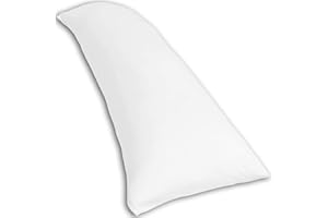 ‎TRAUMREITER Traumreiter Seitenschläferkissen mit Bezug Baumwolle Memory Foam Kissen Visco Gel Professional für Seitenschläfer, ca. 140x40 langes Lagerungskissen Erwachsene Side Sleeper Body Pillow (Weiß)