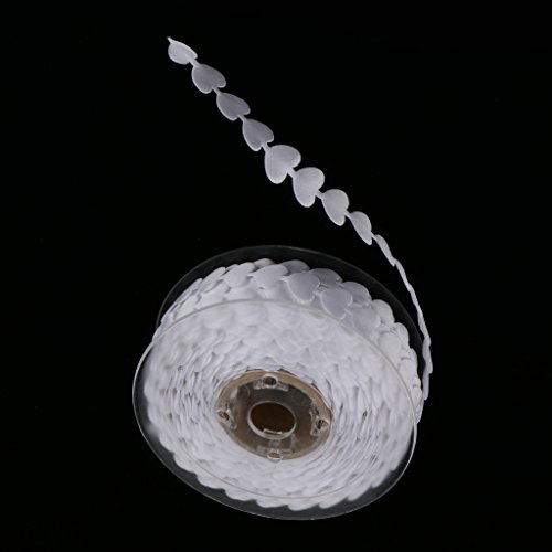 MagiDeal 20 Meter Herz geformte Spitzenband Geschenkband Dekoband Selbstklebend Lace Deko Hochzeit Weihnachten DIY Dekoration – Weiß, 20 Meters x 15mm - 7