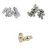 Schließe, Magnetfässer, Edelstahl Silber, 17x9mm gerippt mit Leim-Enden, 5mm Innendurchmesser. Verkauft durch 10 Sätze.