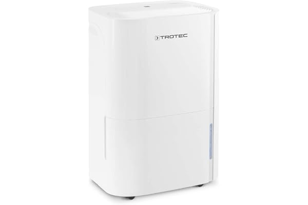 TROTEC TTK 66 E – Déshumidificateur d’air 24L/j, volume pièce 50 m², avec hygrostat - Déshumidificateur électrique avec fonction séchage linge et minuterie.