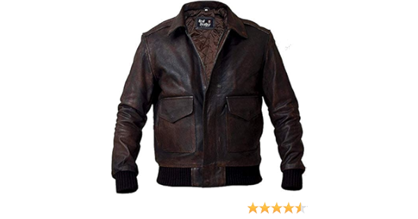 af leather flight jacket