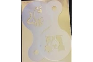 COFFEE & CAKE INSPIRATIONS UK 2 x cat coffee cup/cappuccino stencils reusable many times present gift cafe