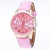 UniqueHeart Art- und Weisefrauen analoge Quarz-Armbanduhr-Kunstleder-römische Ziffern-Frauen-Uhr-Reizend Damen-Armbanduhr