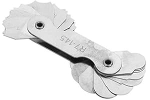 MARHYNCHUS Radius Gauge, R0.3-1.5/ R1-6.5/ R7-14.5/ R15-25//R25-50/R52-100MM Stainless Steel Radius Fillet Gauge(R7-14.5MM) Other Measuring Tools