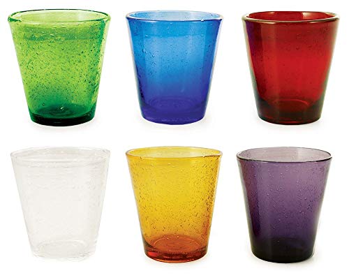 Villa d'Este Juego de 6 Vasos de Agua Cancún, Multicolor