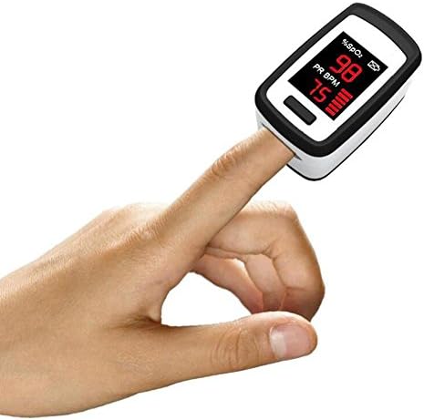 Hmhope Fingertip Pulse Oximete SpO2 and PR Monitor 1.3 Inch OLED Display A Key Operation Portable for Adults Children Use